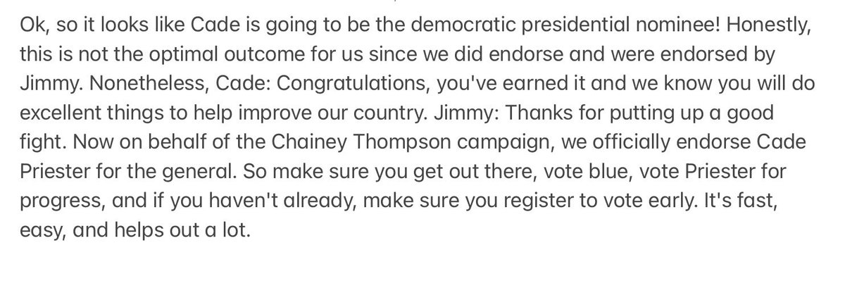 Chainey (@thomps4congress) on Twitter photo 