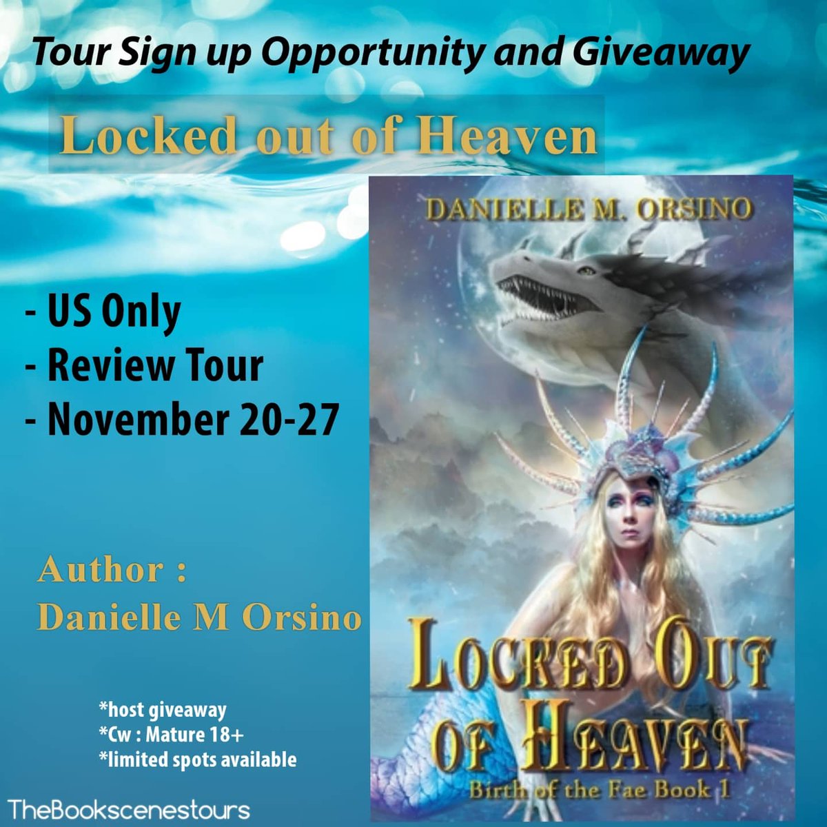 ScenesBook's tweet photo. ✨Book Review Tour sign up
📙 Locked Out of Heaven
✍ Author - @birthofthefae
🗓Tour Date - 20-27 November
✨Giveaway FairyLoot box for all hosts
💳Incentive/ Commission - 10 points
Sign up form : https://t.co/Sep5es2Qwd
#ushosts #usbooktour #ushostgiveaway https://t.co/mWn9K7YyfI