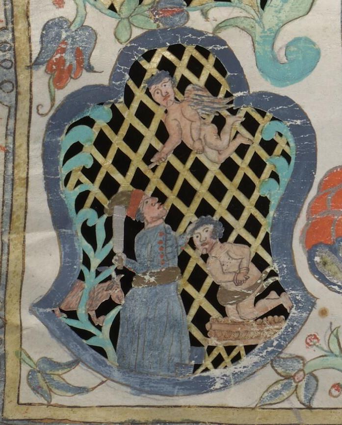 BudaZsofia's tweet photo. Coming soon: ca. 100 more digitised Jewish manuscripts going on Manchester Digital Collections (https://t.co/cVW8m2gBYc) later in the month! These details are from an 18th-century Italian marriage contract (Hebrew MS 45), which will soon be available online. #johnrylands https://t.co/AYPT6WcoZU