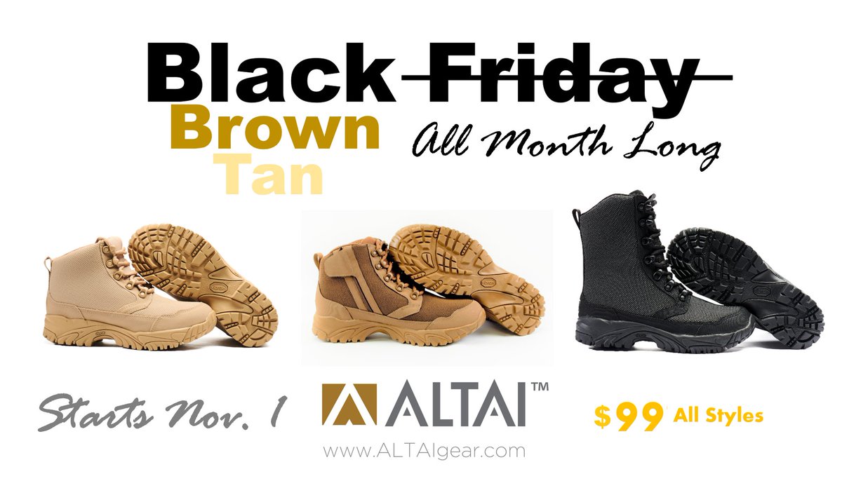 #BlackFriday is all month long! $99 All Styles.  bit.ly/ALTAI99blackfr… #BootSeason #BootSale