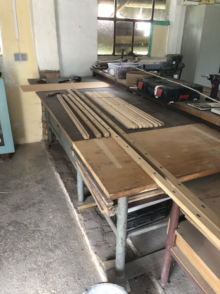 essgar666's tweet photo. Aaaand almost done. 
Everything is prepared and ready to stack together. I haven‘t glued or screwed anything together.

#shoji #handmade #wood #woodworking #woodworker #wooddesign #japan #japanculture #diy #saw #workshop #howto #love #art https://t.co/3GQ5mOu9cR