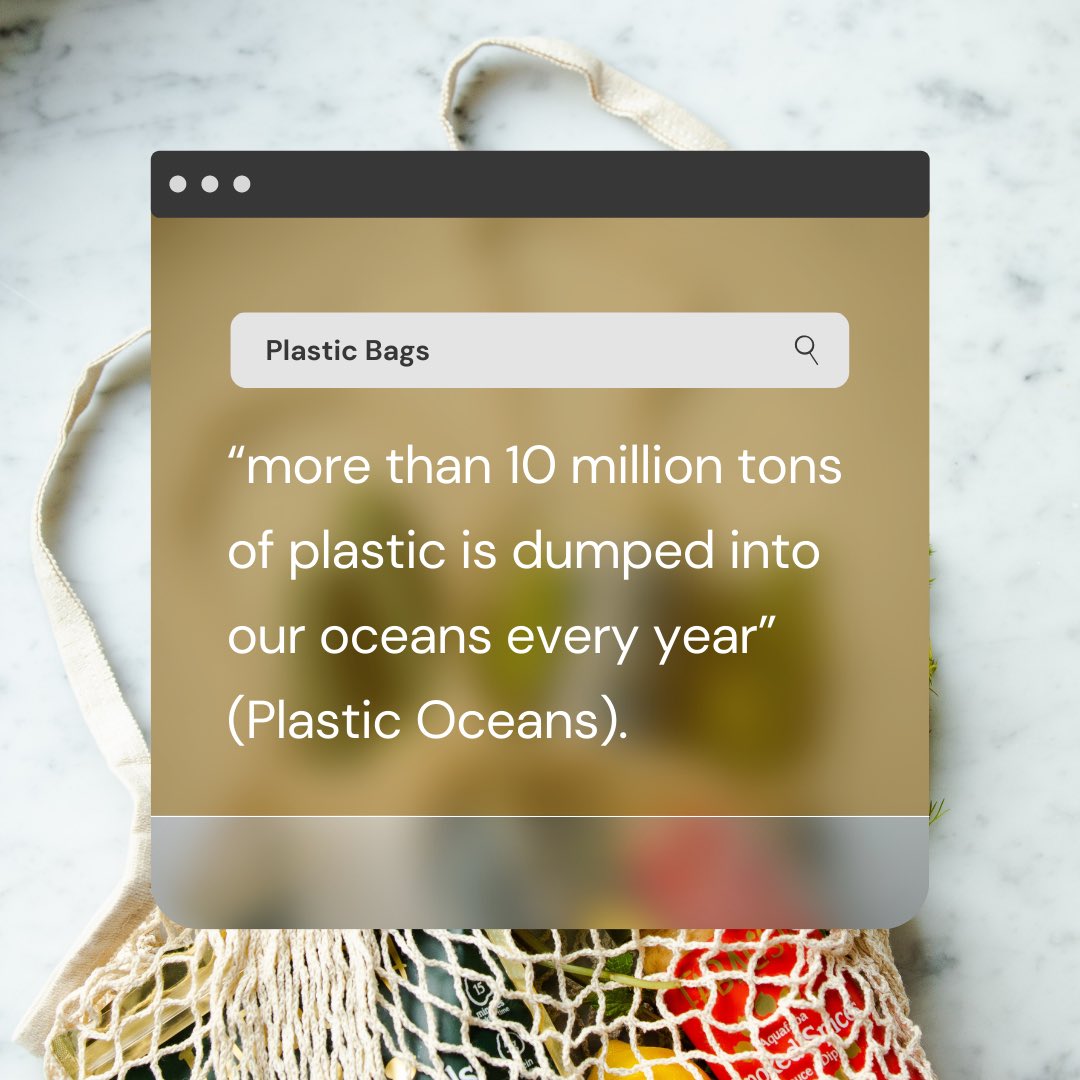 When you go grocery shopping, take reusable grocery bags. Plastics are being wasted into the ocean, which is causing pollution. #reusetoprotect