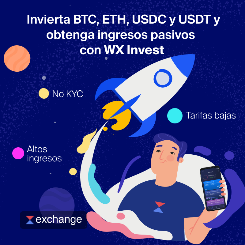 WXNetwork's tweet photo. 🚀 Invierta BTC, ETH, USDC y USDT y obtenga ingresos pasivos con Waves.
 ✅ El intercambio de criptomonedas descentralizado más rápido
 ✅No KYC
 ✅ Tarifas bajas
 🤑 Ingresos hasta 152% APY 👇
 Aplicación WX Invest 👉
