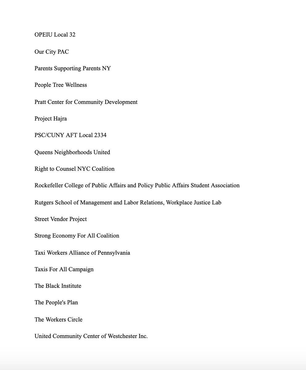 NYTWA's tweet image. Just how many organizations are standing with us? So many that we needed a second tweet just to show them all.