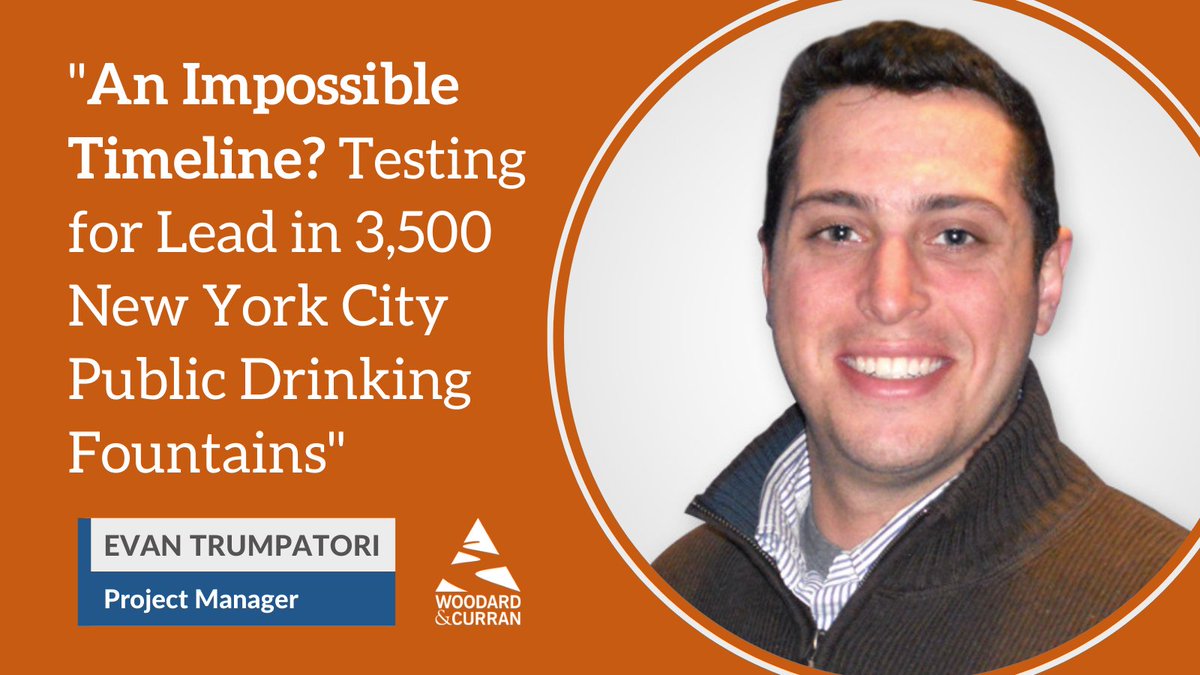 woodardcurran's tweet photo. If you're attending @awwa's #OpShow this year, tune in at 2:00 p.m. MT to hear Project Manager Evan Trumpatori discuss how we tested 3,500 New York City public #drinkingwater fountains in only five weeks! 🚰 https://t.co/8cX2RdsisL #Opflow #LeadFreeNYC #NYCParks #leadtesting https://t.co/AiEnH2m1Ro