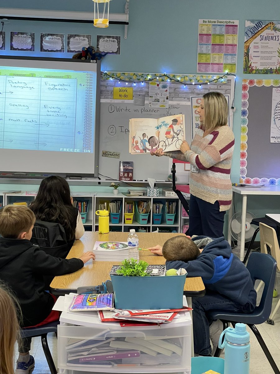 oubiancos's tweet photo. We were so blessed to have Amy Teddy as a guest reader today! Thank you to all of our Reading Academy Facilitators for your support! We loved hearing Emmanuel’s Dream: The true story of Emmanuel Ofosu Yeboah— what an inspiration! #EthridgeES #ethworldtour #TexasReadingAcademy https://t.co/iYG9wgksNh