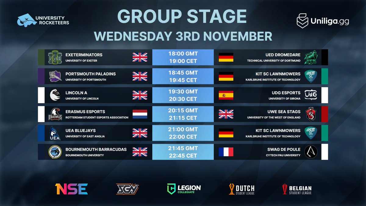 UniRocketeers's tweet photo. Only 1 hour until we are live!

Bringing you the action we have:
🎙️ @Tylacto @BassFromThePast @hyferia @Orion_Casts 
👀 @Smudi97 
🎥 @f19chy 
🎚️ @AJW_Production 
📊 @Achunl2 
👮 @meowrl @JotaTweetsStuff 
🐦 @niine_xo 

📺  https://t.co/K5lL9FlGvO https://t.co/3ikyCDKpvL