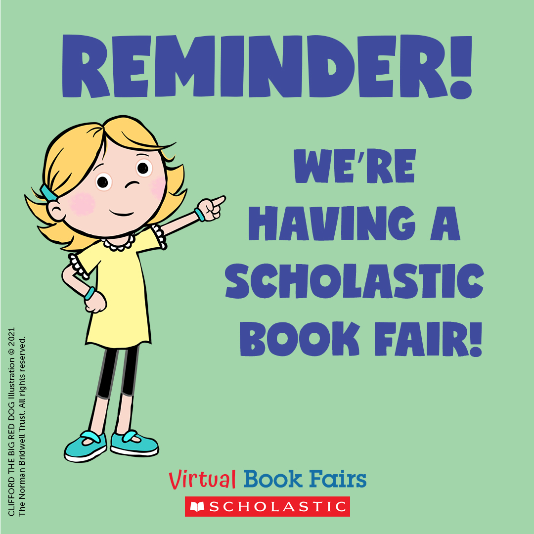 Parents can check out the virtual Scholastic Book Fair online from November 2 - 9 at virtualbookfairs.scholastic.ca/pages/5148947. Parents will get free shipping and all orders will be shipped to the school for distribution!