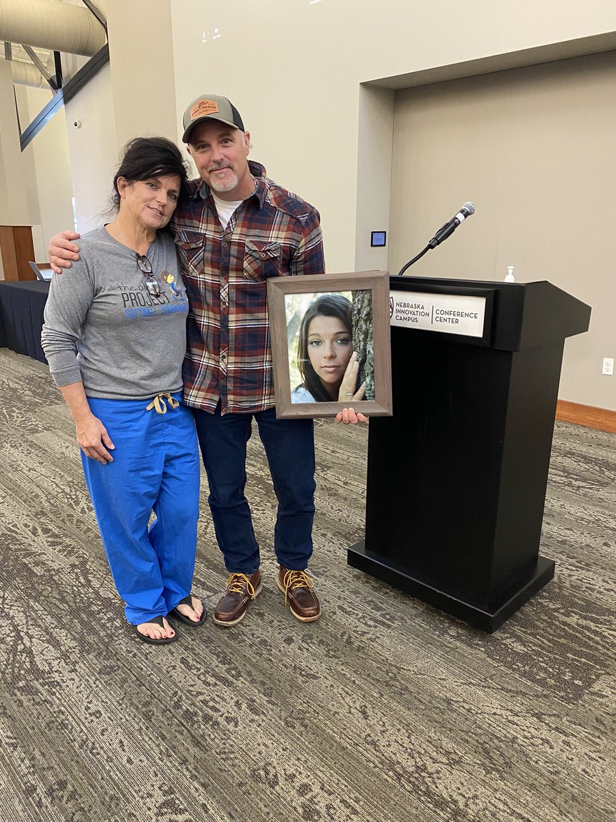 MaddNebraska's tweet photo. Thank you to Todd and Jaimi Calfee for helping start off the Nebraska Impaired Driving Summit this morning by sharing the real reason we fight impaired driving, the lives impacted. https://t.co/70iQmQDfEv