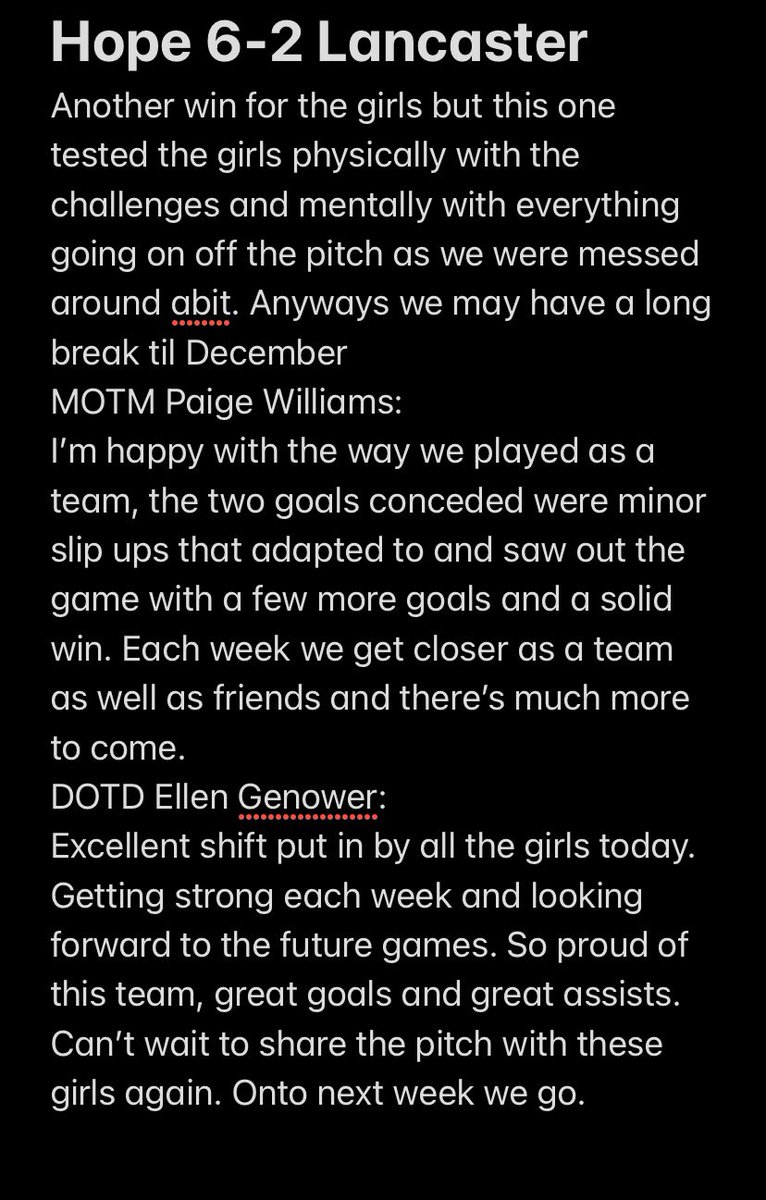 LHUWFootball's tweet photo. Report From our Win today : https://t.co/SOECXFxMtl