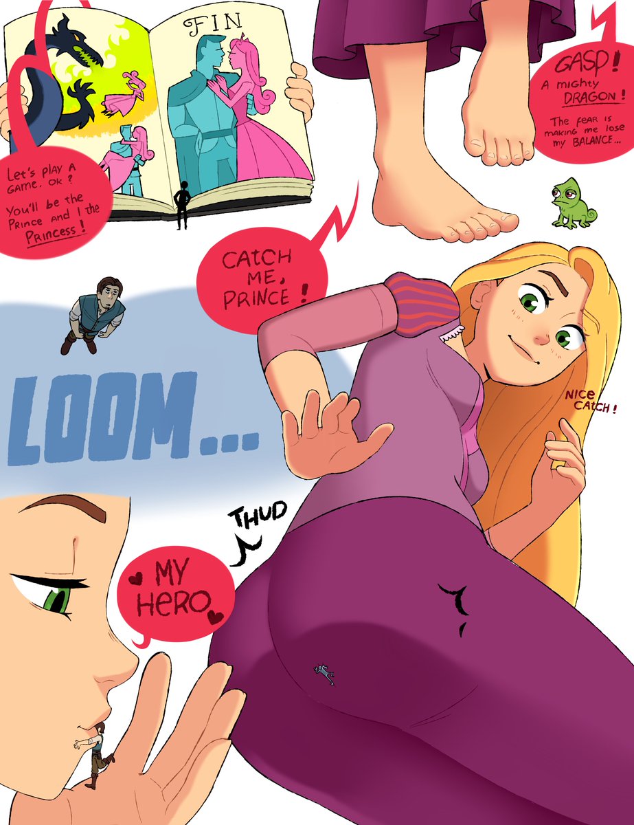 Cool Rapunzel comic i did a little while ago #Giantess #SizeArt #Sizetwitter