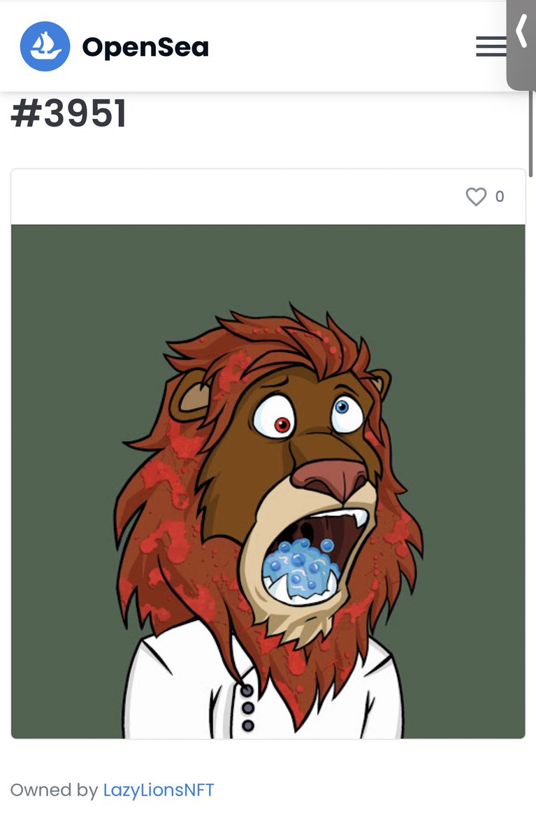 Listed my lion, everyone go bid! #3951