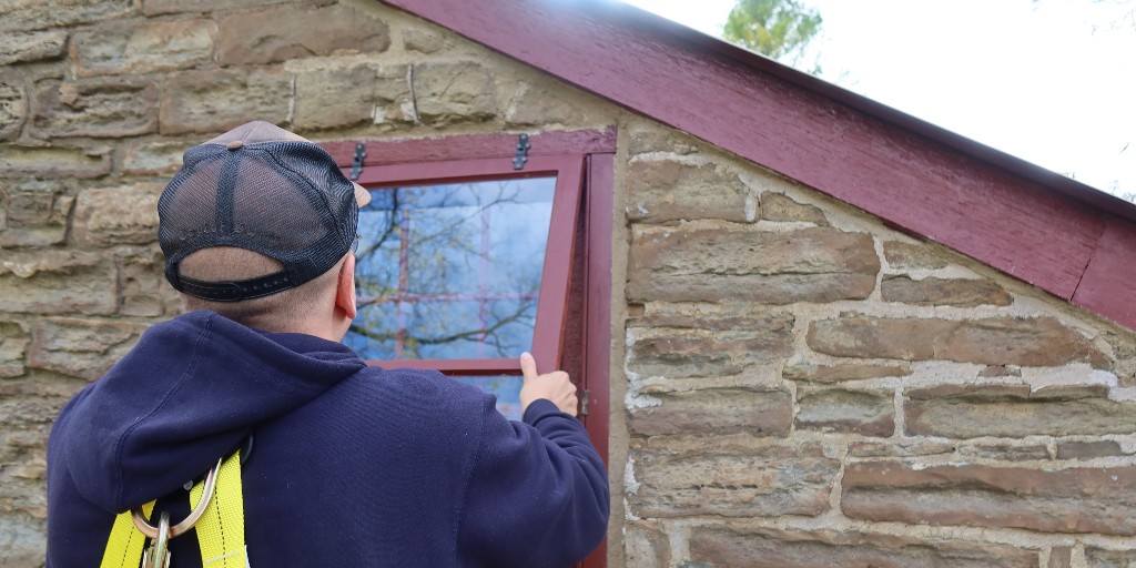 BrHomestead's tweet photo. It's that time of year again... time to put on the #stormwindows to protect the glass from the elements over the winter months. Storm windows also improve insulation, keeping drafts from getting inside during the cold Canadian winters. 🥶
#winteriscoming https://t.co/pJ3qpBsWxJ