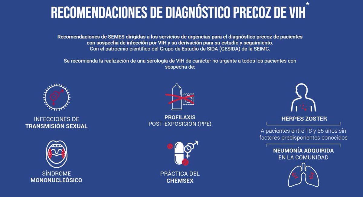 SEMES_'s tweet photo. Se estima que en España existen 20.000 casos de #VIH ocultos. Si trabajas en un servicio de #Urgencias no dejes pasar la oportunidad y pide una #serología si acude un paciente con alguno de estos casos: #DejaTuHuella https://t.co/FRmAeyt5aG