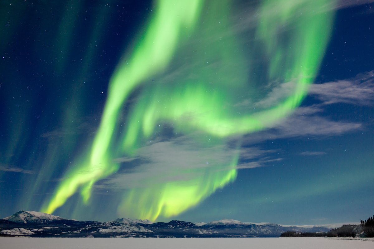 Canada's tweet photo. Looking to catch a glimpse of nature’s greatest lightshow? Well, you’re in luck! The months of November to March are the best time to see the #NorthernLights dance across our skies from coast to coast to coast. 😍 https://t.co/WvtBsxGKyG