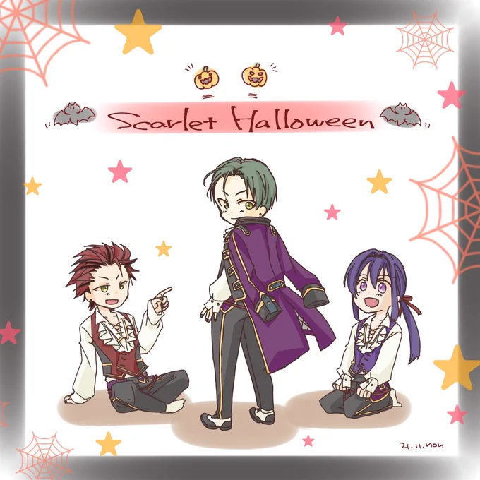 ハロウィン+イベントおめでとうで描いてたのに全然間に合わなかった紅月 