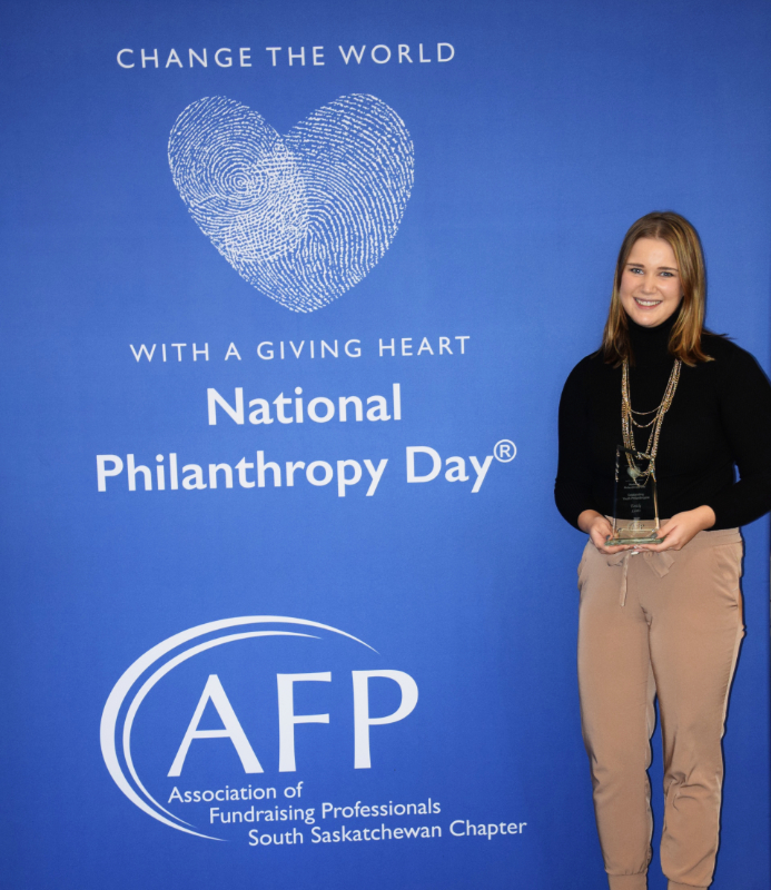 Emily Lints <a href="/LintsEmily/">Emily Lints</a> is an honouree in the Outstanding Youth Philanthropist category of our 20th annual National Philanthropy Day Awards Celebration, presented by <a href="/DCGYXE/">DCG Philanthropic</a>.

Congratulations, Emily!

The Outstanding Youth Philanthropist category is presented by <a href="/PattisonKids/">Jim Pattison Children's Hospital Foundation</a>
