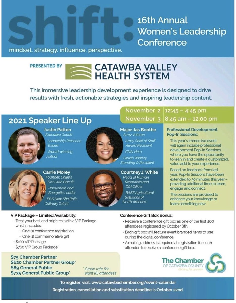 cjeromewhite's tweet photo. Great day speaking at The Chamber of Catawba County’s Women’s Leadership Conference. The Power of Yet is key to shift. Whatever hasn’t happened …hasn’t happened Yet! Stay on the journey! @CatawbaCounty @BASFAgProducts #APNLT https://t.co/EGxGdifl0M