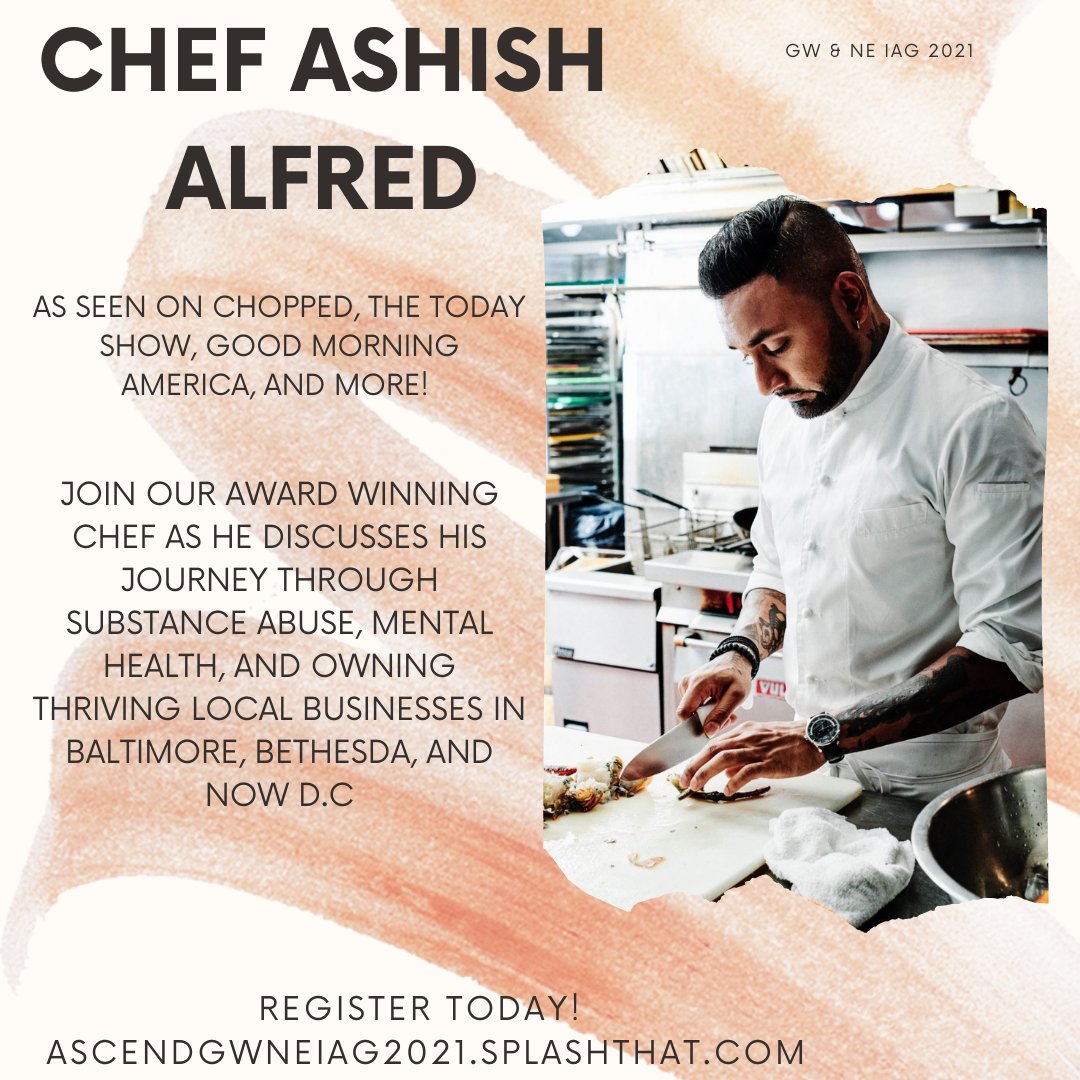 AscendGW's tweet photo. We're excited to have Chef Ashish Alfred join us for our IAG Conference next week! 

Time is running out, so please register and find more information at https://t.co/4HGH2BGnXt! https://t.co/ZQt7N2nVVD