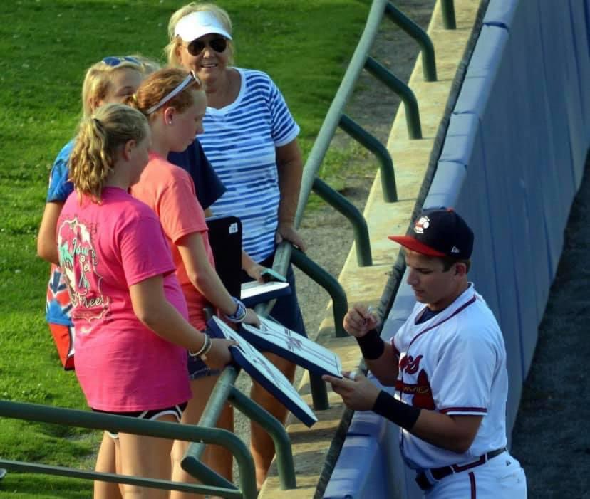 Getting <a href="/austinriley1308/">Austin Riley</a> autograph when he was with @TheRomeBraves #worldserieschampion