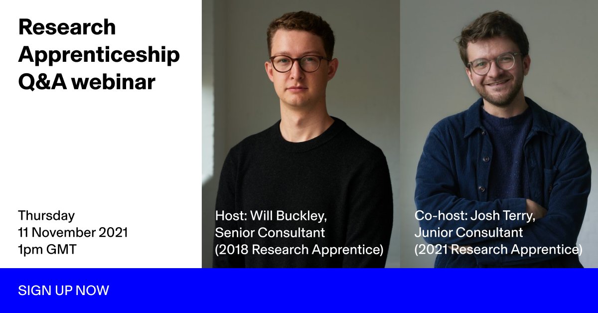 Want to learn more about what an Apprenticeship is like at Stripe Partners? Why not join our webinar on Thursday 11 November at 1pm GMT! Will and Josh will be discussing what the journey of an Apprentice is like and answer any questions you may have. 

zoom.us/webinar/regist…