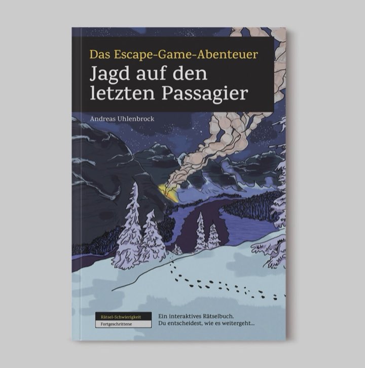 uhlenblog's tweet image. In Kürze gibt es das interaktive Rätselbuch für jeden der Spaß an einer Herausforderung hat. Was haltet ihr vom Cover?  #escape #spielbuch #rätsel #buchcover #illustration