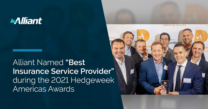 Alliant is proud to be named, "Best Insurance Service Provider" as part of the 2021 Hedgeweek Americas Awards. Congratulations to our Financial Institutions team! Read more: bit.ly/2ZOu3U5 #hedgeweekAmericasAwards #awards #hedgefunds