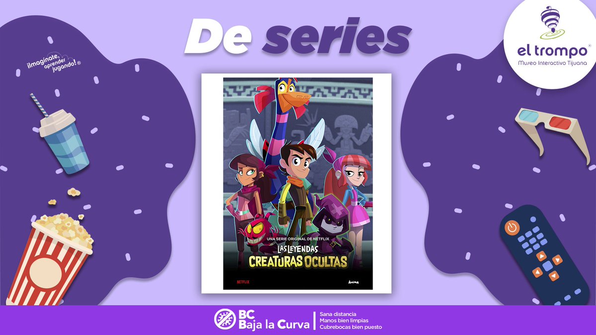 TrompoMuseo's tweet photo. Cierra la semana del #DíaDeMuertos y #DeSeries en #ElTrompo:

LAS LEYENDAS: CREATURAS OCULTAS ( 🇲🇽 )
▶: Netflix

Leo, Teodora, don Andrés y Alebrije forman un equipo de cazadores de monstruos cuya tarea es salvar a la humanidad de creaturas míticas que han cobrado vida. https://t.co/mvVa8xF9Xe