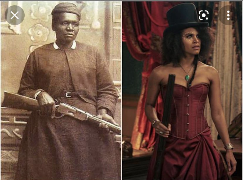 teachlove09's tweet photo. The real Stagecoach Mary vs the actress hired to play her. Who approved this?!? #TheHarderTheyFall  @netflix https://t.co/SNiURTL4GU