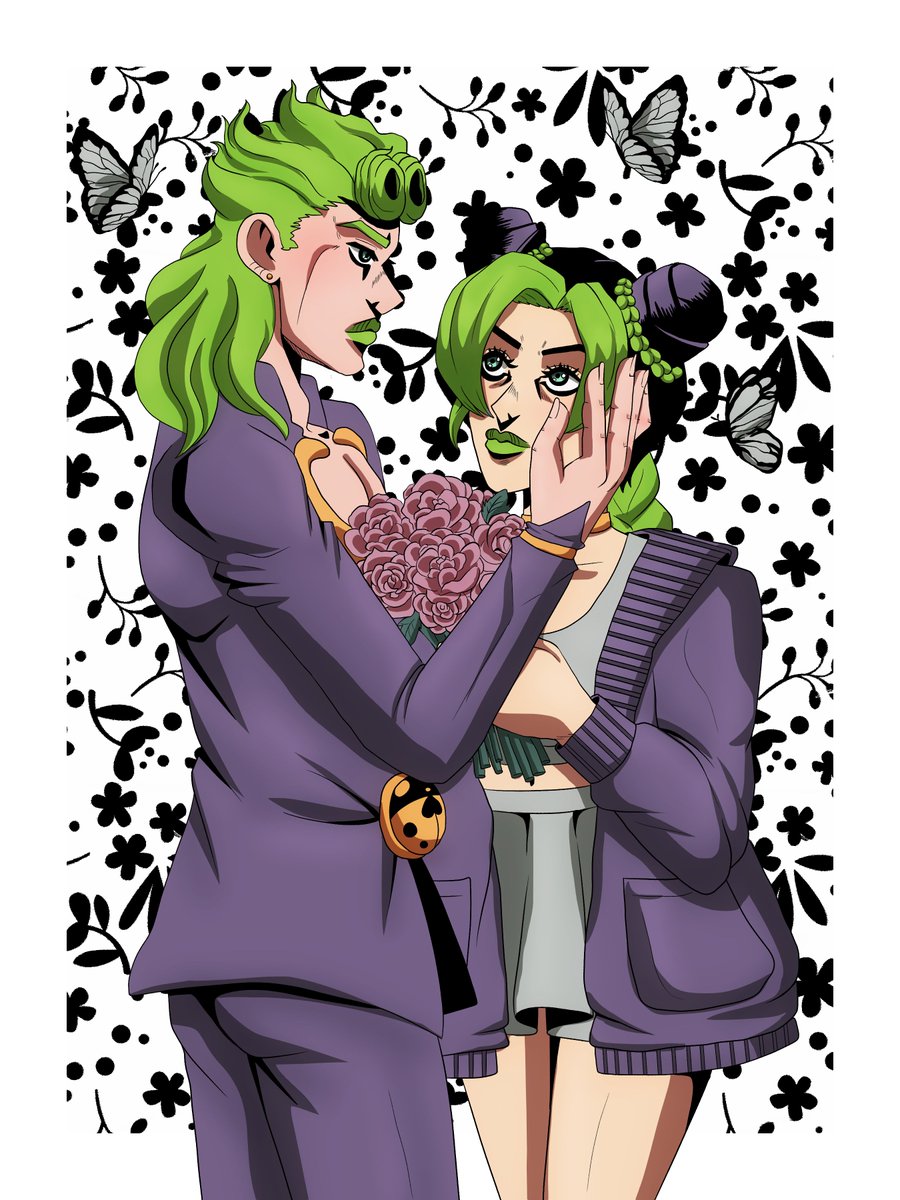 skyphoenixbloom's tweet photo. [Jojo’s Bizarre Adventure Part 5 &amp; 6] 

Happy late Halloween...

#JJBA #VentoAureo #GoldenWind #StoneOcean #giolyne https://t.co/lcJndAzUMd
