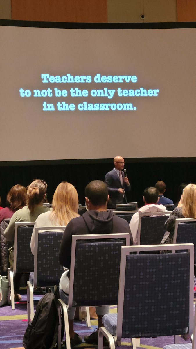 BessLit's tweet photo. @mradamwelcome is so right! Embrace of kids to step up. #GaETC21 https://t.co/OXvZi9jIFh
