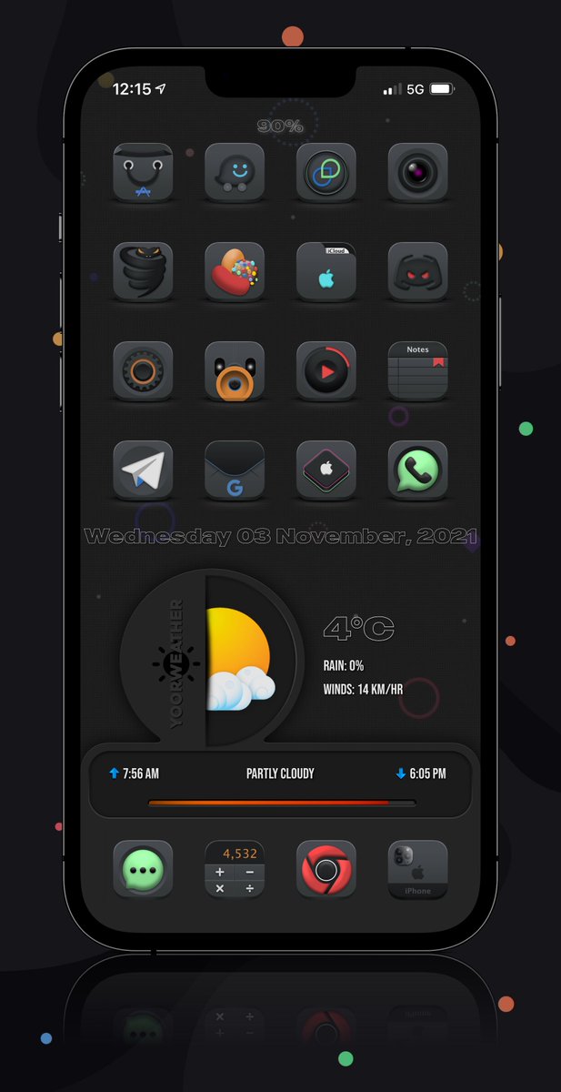 SolShulz30's tweet image. Here we go again ⚡️

YoorWeather @JCRocky5 
YW LS H.S @TeboulDavid1 
Wallpaper @Maria2Ps @jianoliu 
Icons @GearofwarsJLAM 
Show AE @SeanKly 
Boss AE @Attairdu57slm 
Weather icons @Zooropalg 
Mockup @screenshot_pro 
#ios148 
#nojailbreajk
#iPhone12ProMax