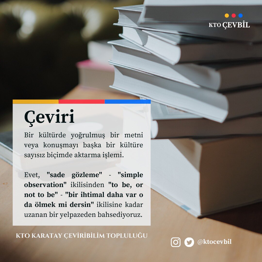 KTO Karatay Çeviribilim Topluluğu (@ktocevbil) on Twitter photo 
