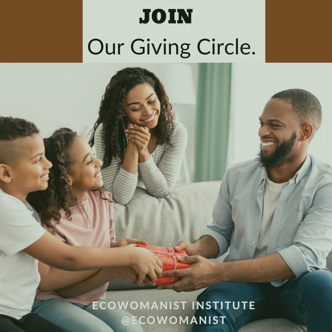 ecowomanist's tweet image. In a #GivingCircle, you can give your support to a social cause – and your voice to the community where it’s being spent.

Join us! Go to ecowomanist.org to get updates on our next Giving Circle.

#ecowomanist #ecowoman #givingcircle #blackwomen #openandsafespaces #ewi