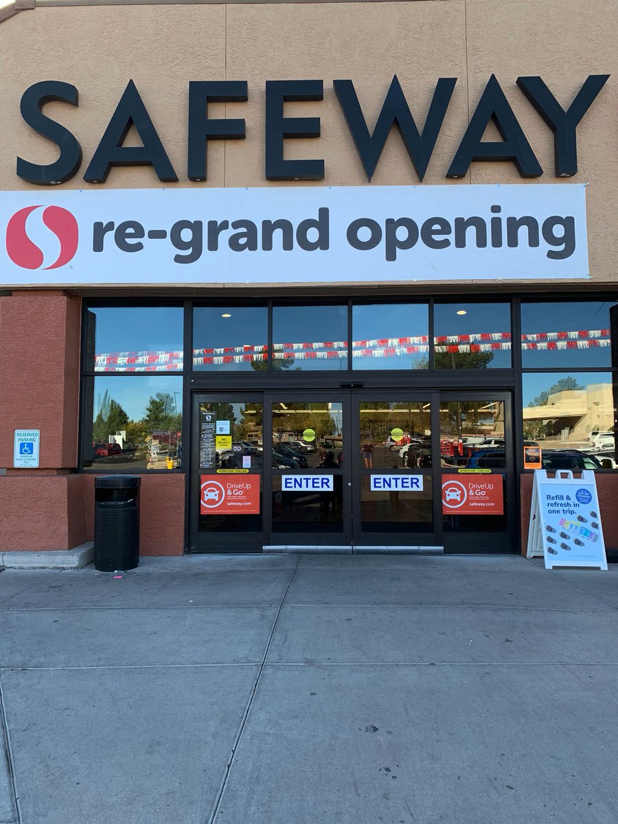 Pretty sure the phrase should be “grand re-opening.” #ReSafeway #Safeway