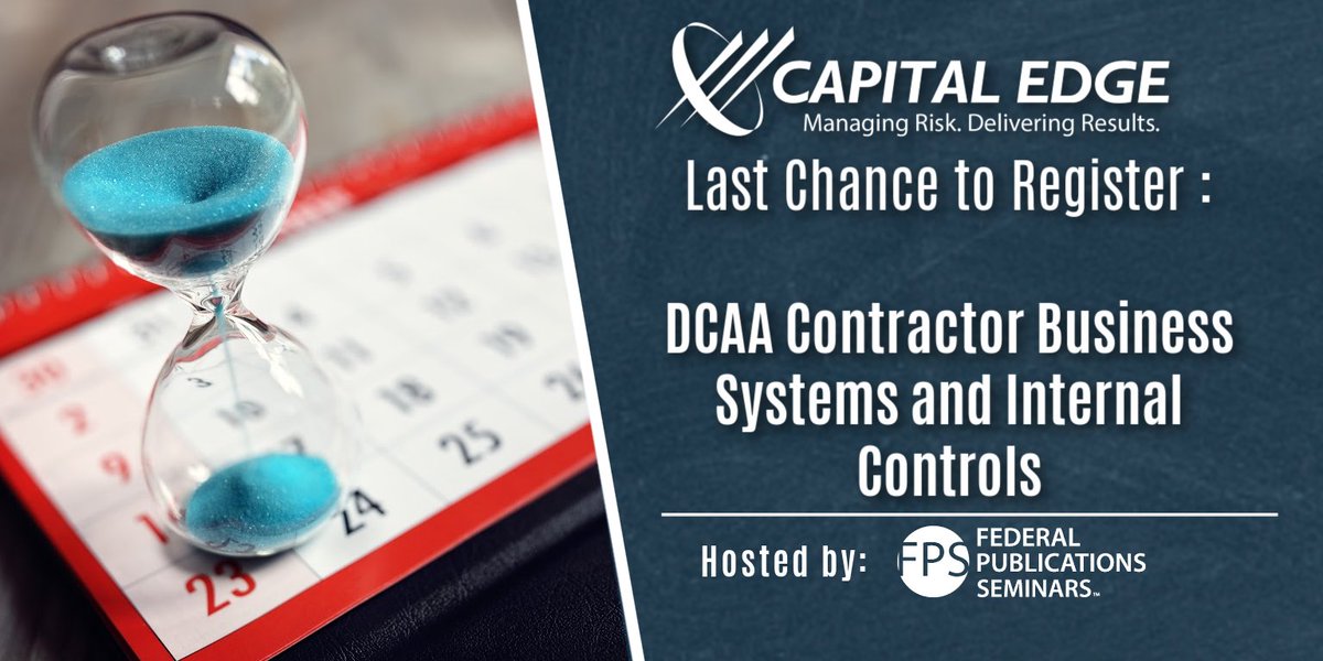 GovConExperts's tweet image. Don&apos;t forget to register for Federal Publication Seminars 𝐃𝐂𝐀𝐀 𝐂𝐨𝐧𝐭𝐫𝐚𝐜𝐭𝐨𝐫 𝐁𝐮𝐬𝐢𝐧𝐞𝐬𝐬 𝐒𝐲𝐬𝐭𝐞𝐦𝐬 𝐚𝐧𝐝 𝐈𝐧𝐭𝐞𝐫𝐧𝐚𝐥 𝐂𝐨𝐧𝐭𝐫𝐨𝐥𝐬 on November 8th. 

🔺 Register Here: bit.ly/3BFXsOj 

#govconexperts #govcontraining