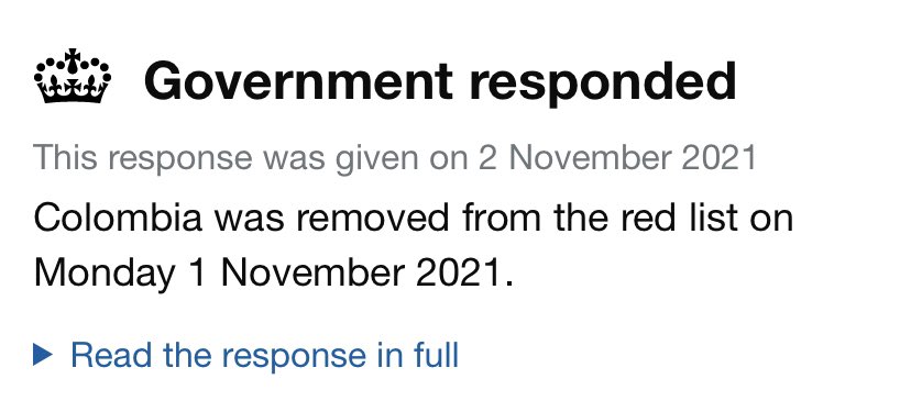 anamatorresmon's tweet photo. Itโs official! #UKCOL2021 The ๐ฌ๐ง Government responded to our petition to #RemoveColombiafromtheredlist with actions. Check it out๐
Thanks to all the 10,713 signatories and Task Force leaders who made it possible. ๐จ๐ด๐ฌ๐ง๐จ๐ด๐
https://t.co/tXmc1npJxo https://t.co/SCTGJnUnpF