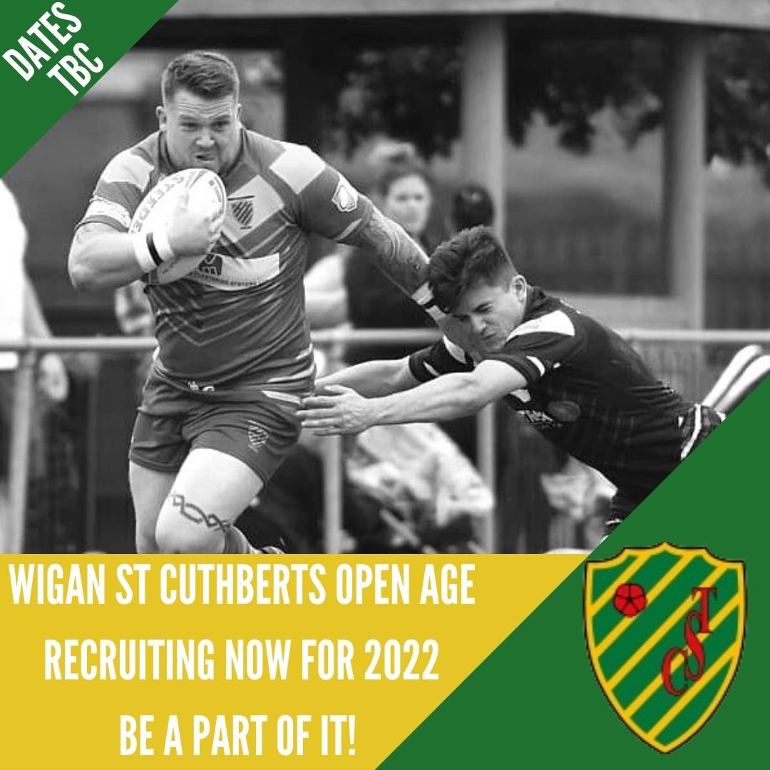 We are now just a few weeks away from starting our pre-season winter training, fancy getting involved? 
New or past players welcome to join us at Wigan St Cuthberts Open Age for our 2022 campaign. 
Dates &amp; Venues will be announced shortly 🏉💚💛
