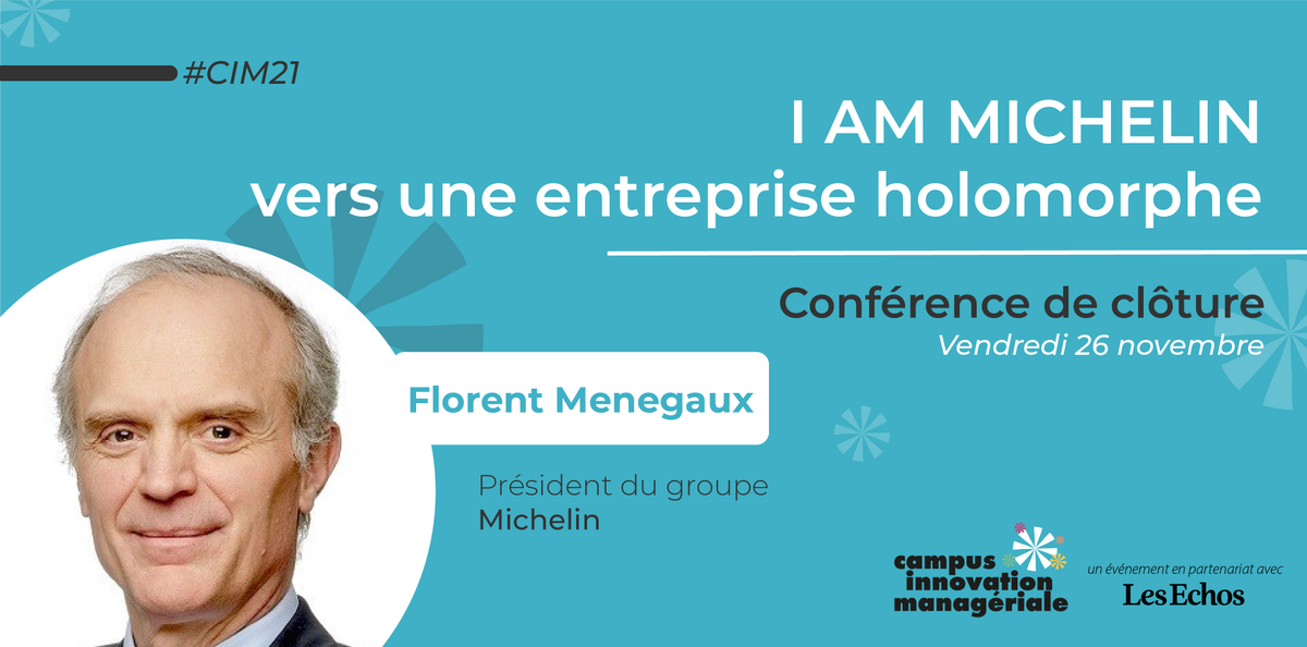 Sociodynamique's tweet photo. [24h du CIM]

Le #CIM21, c'est avant tout des intervenants d'exceptions 🚀
Pour cette nouvelle édition, retrouvez Florent Menegaux lors de la conférence de clôture 

Billetterie 👉 https://t.co/vVfp2sJvkv

#CampusIm #management #innovation https://t.co/PvlcrcK8MX