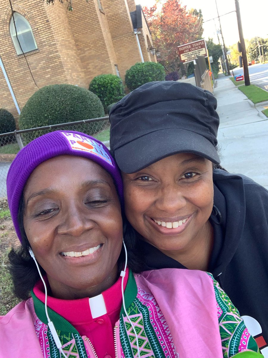 NewGAProject's tweet photo. Scenes from yesterday. Absolutely love our team! Stay tuned for more from our Election Day festivities. 💜🧡💜🧡

#EveryVoteEveryElection https://t.co/WFDspjR4L8