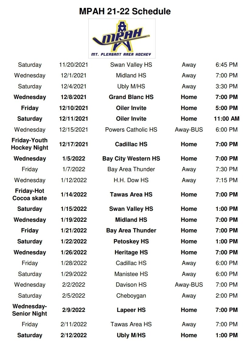mpoilerhockey's tweet photo. Mark your calendars! 💛🏒💙 https://t.co/7lVl0lrNhn