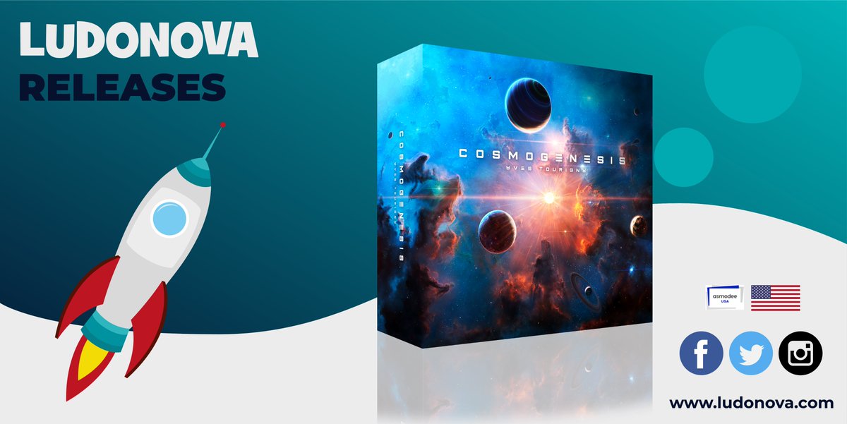 Ludonova's tweet photo. 🚀#Cosmogenesis already has a release date in the US: it will be next Friday November 5 thanks to @Asmodee_USA
Ready to create your own solar system? 🪐 https://t.co/HiEtbAb1I2