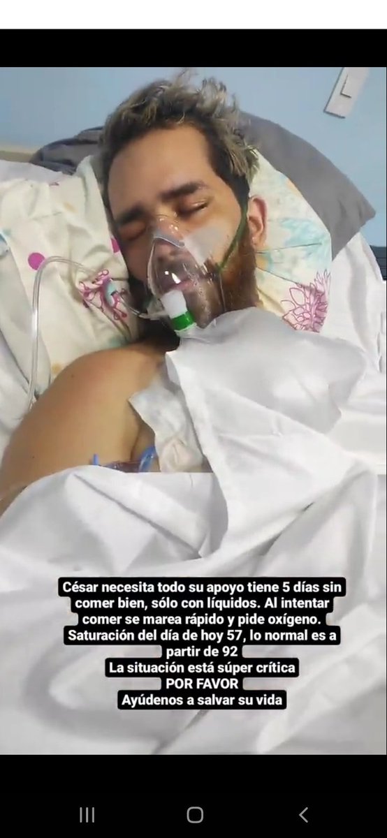 peopaYAnojoda's tweet photo. #3Nov
@RCamachoVzla 
@IVSS_Oficial

Aquí les dejo cap de sis historias en Facebook subidas por un familiar, necesita de nuestra ayuda están desesperados ya q a cesar aparte de la neumonia puede q la amputen una pierna producto del accidente https://t.co/u24qR3fCVo