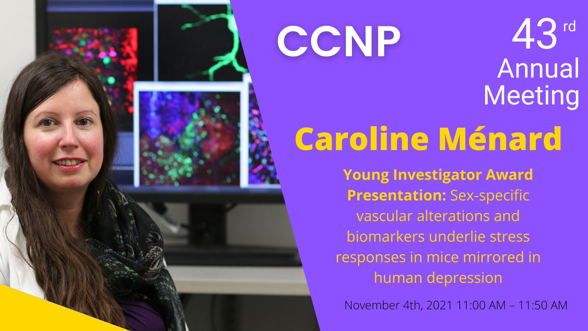 CCNP (@ccnp_ca) on Twitter photo Congratulations 🎉 to Dr. Caroline Ménard, the #CCNP2021 Young Investigator Award awardee! Join us on Nov 4th for Dr. Ménard's talk on sex-specific vascular changes and biomarkers of stress in #depression! More at ccnp.ca <a href="/caromenard666/">Caroline Menard</a> <a href="/universitelaval/">Université Laval</a> Congratulations 🎉 to Dr. Caroline Ménard, the #CCNP2021 Young Investigator Award awardee! Join us on Nov 4th for Dr. Ménard's talk on sex-specific vascular changes and biomarkers of stress in #depression! More at ccnp.ca <a href="/caromenard666/">Caroline Menard</a> <a href="/universitelaval/">Université Laval</a>