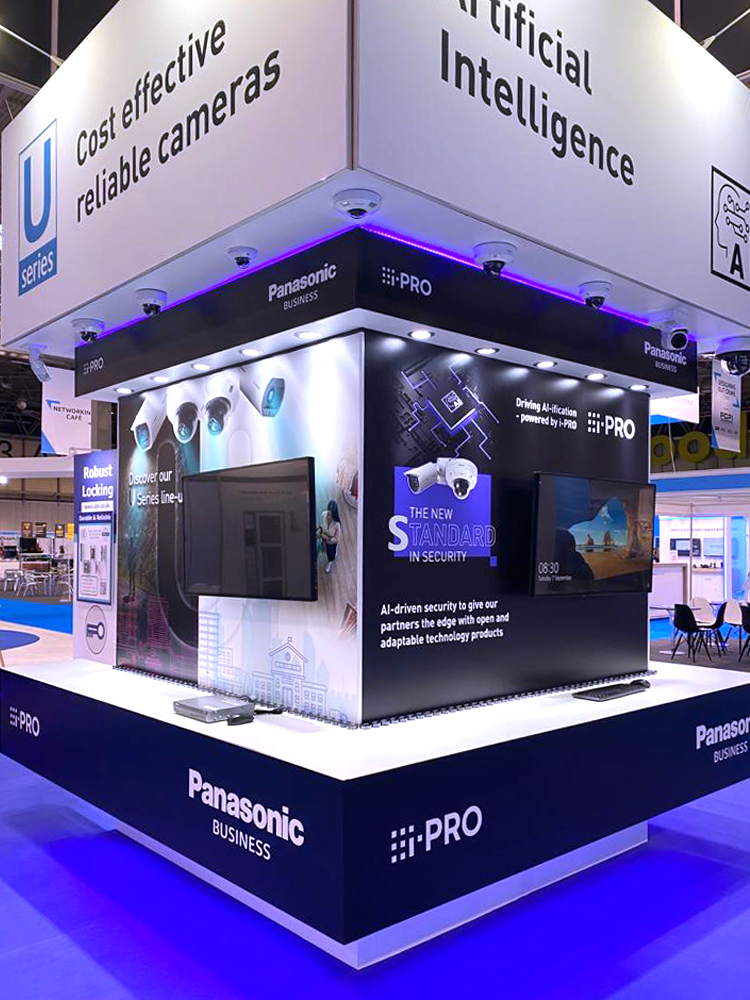 ShapesDesignLtd's tweet photo. Our recent exhibition stand for Panasonic i-PRO at The Security Event 2021.

Are you exhibiting in 2022? We offer new clients a free stand design proposal and costing.

Contact: matt@shapesdesign.uk

#TSE2021 #TSE2022  #design #exhibitions #exhibitions https://t.co/jwlqTzCGby