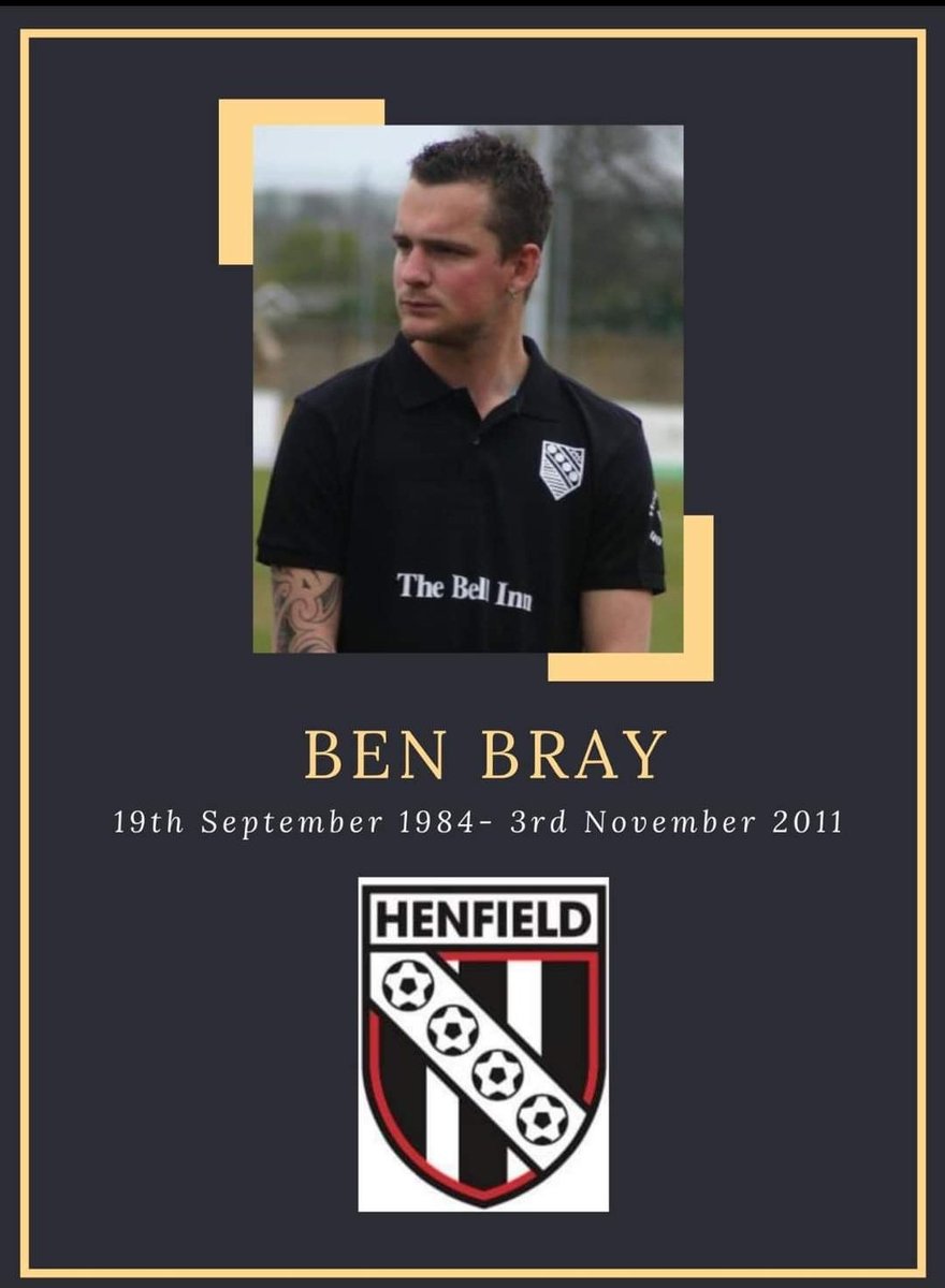 Today Henfield Football Club remembers former player, Manager &amp; Friend
Ben Bray 🌹#gaffer #BB7