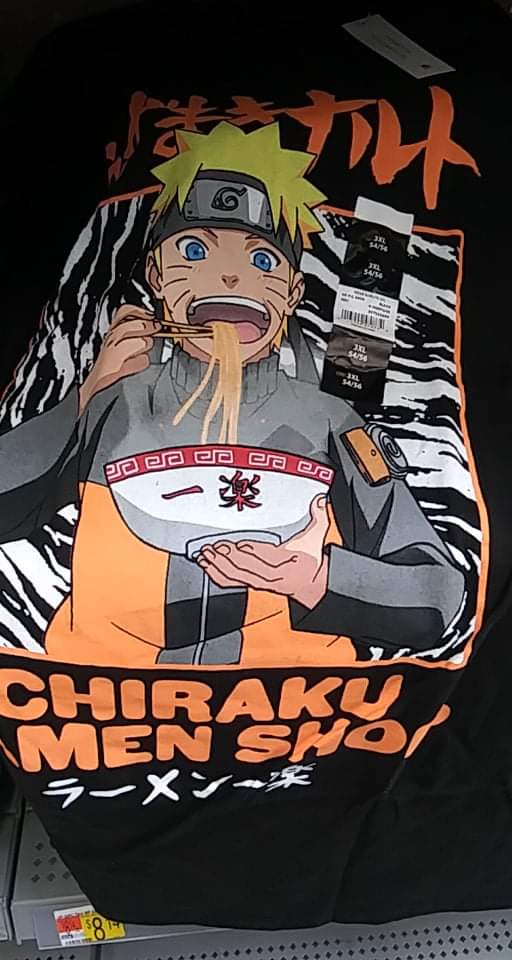 KingBrickWall's tweet photo. My Naruto shirt I picked up from walmart today 😎🍜 #narutouzumaki #anime #ramen 🔥🔥 https://t.co/K243f6rZMU