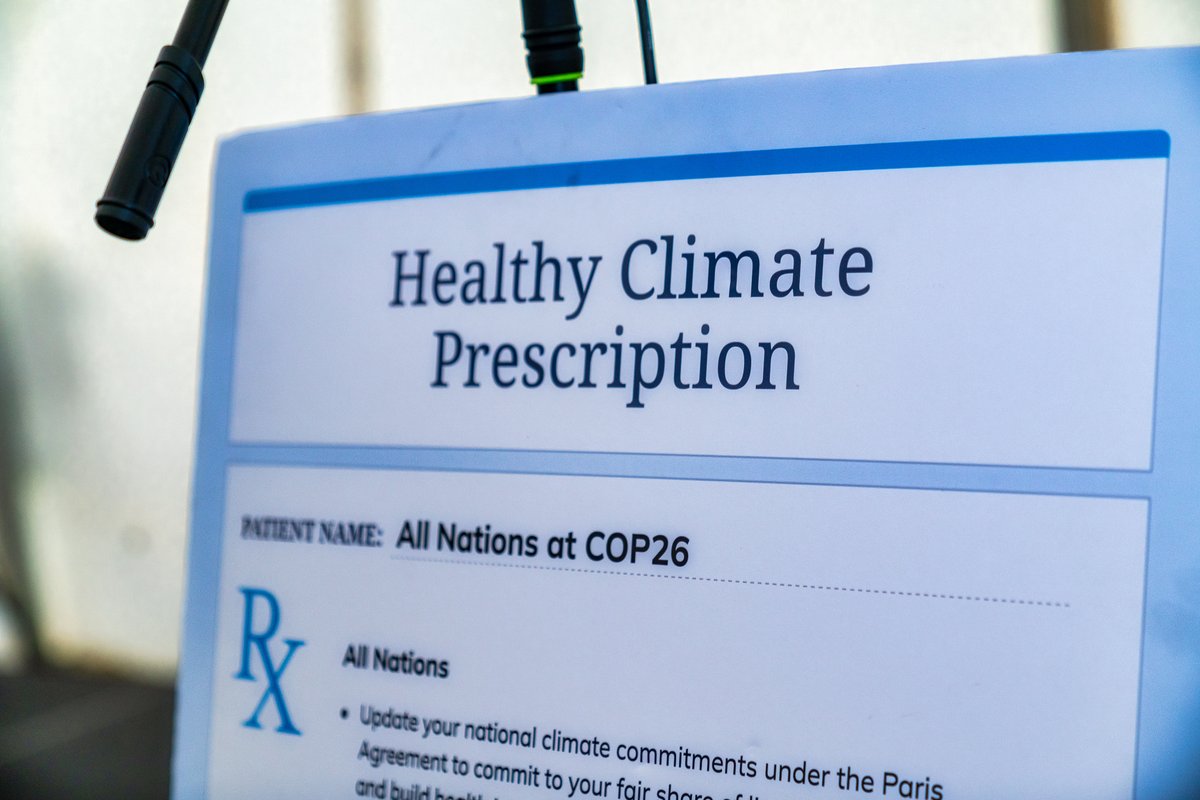 ClimateAccept's tweet photo. Between 450 orgs repping 45mil. health workers signing the #HealthyClimatePrescription and the #RideForTheirLives, the medical community has made its voice heard about how the climate crisis is a health crisis - will #COP26 listen?

#BupaStories #PollutionDrift #OurChildrensAir https://t.co/Yrks0h078s