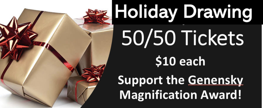 CCLVI_Intl's tweet photo. Win big! CCLVI’s Holiday 50/50 tickets now available!  Your purchase supports the Genensky Magnification Award. Purchase with credit/debit card,  use PayPal, Square or check. https://t.co/H6PRz0OTpB Good luck!  #CCLVI #charity #award #holiday https://t.co/fIDSlasFAD