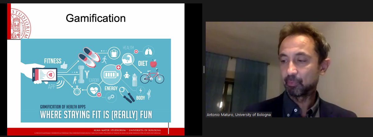 DigiHealthEdu's tweet image. 🗣️Main conference by @AntonioMaturo , &quot;The message is the medium (size). Aesthetic violence in apps for fitness and dieting&quot;
#DigiHealthEdu #Mainconference @Unibo @unicomplutense